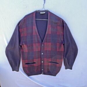 Vintage Aklanda 100% Wool Cardigan Grandpa sweater Knit Australian Made sz Large